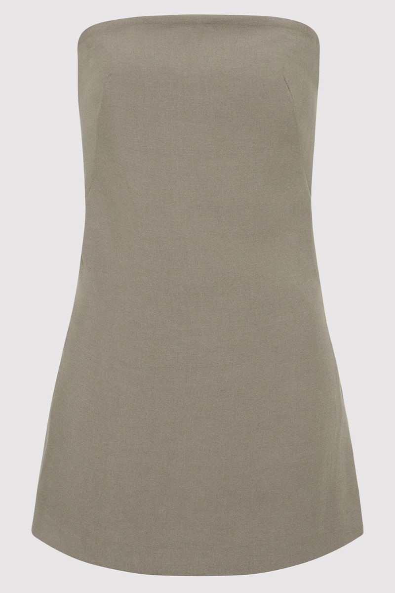 Column Tunic - Smokey Olive 1