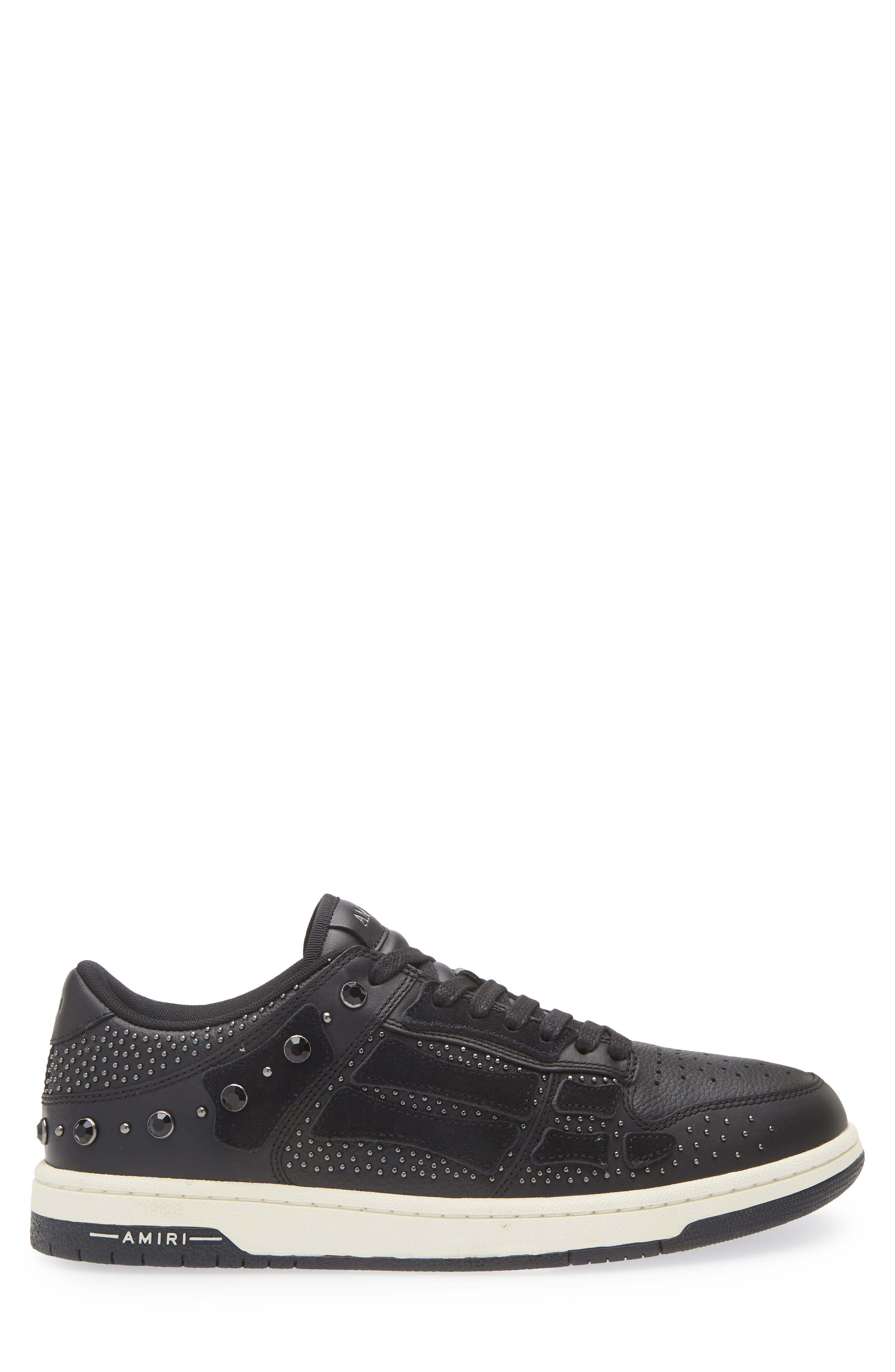 AMIRI Crystal Studded Skel Low Top Sneaker in Black at Nordstrom - 3