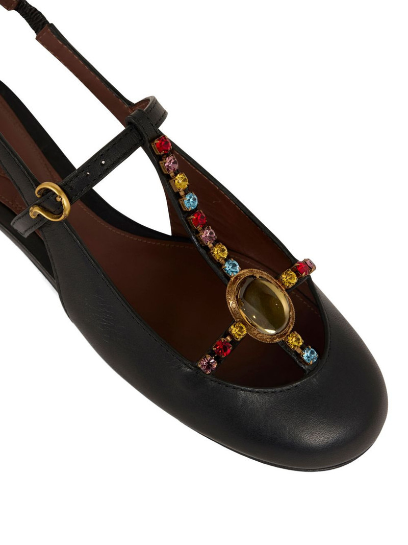 rhinestones slingback leather sandals 4