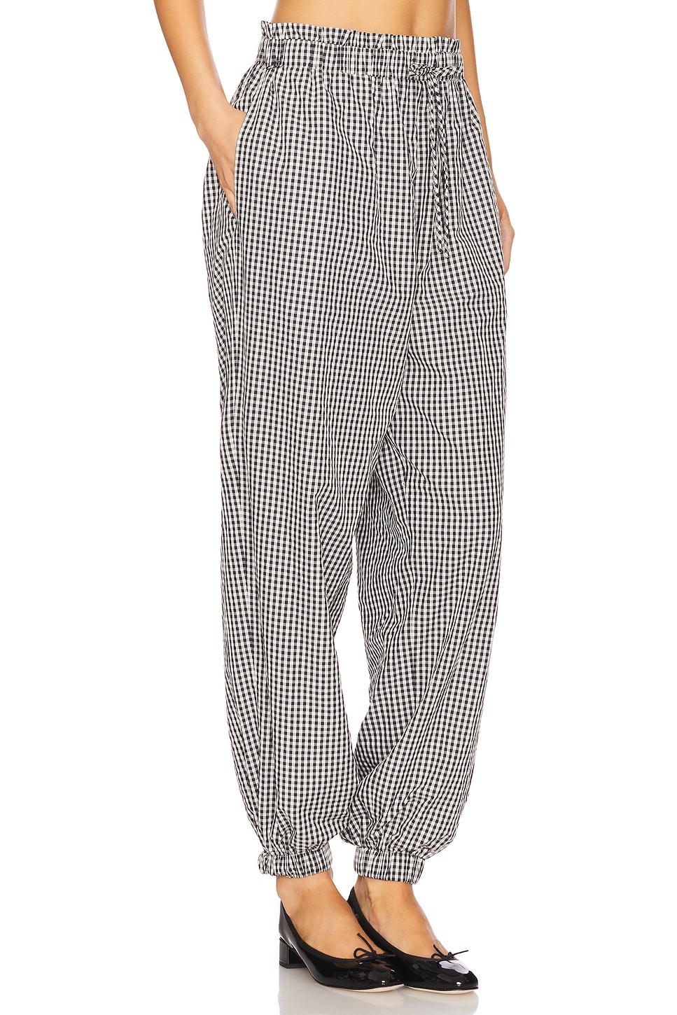 Kennedy Ruffle Gingham Track Pant - 2