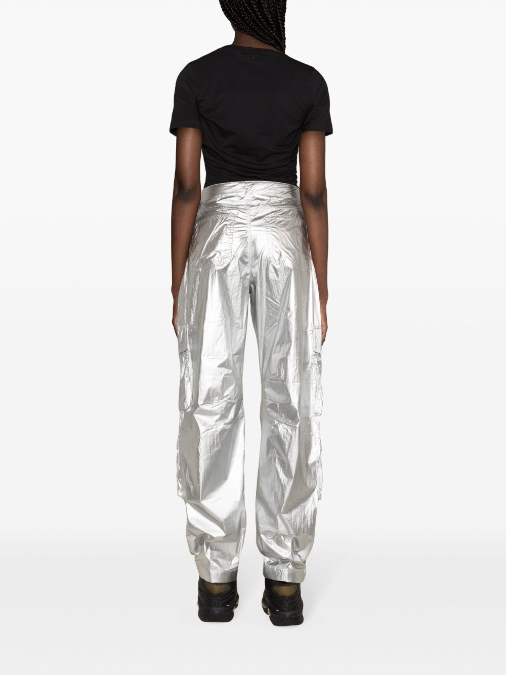 wide-leg cargo trousers - 4