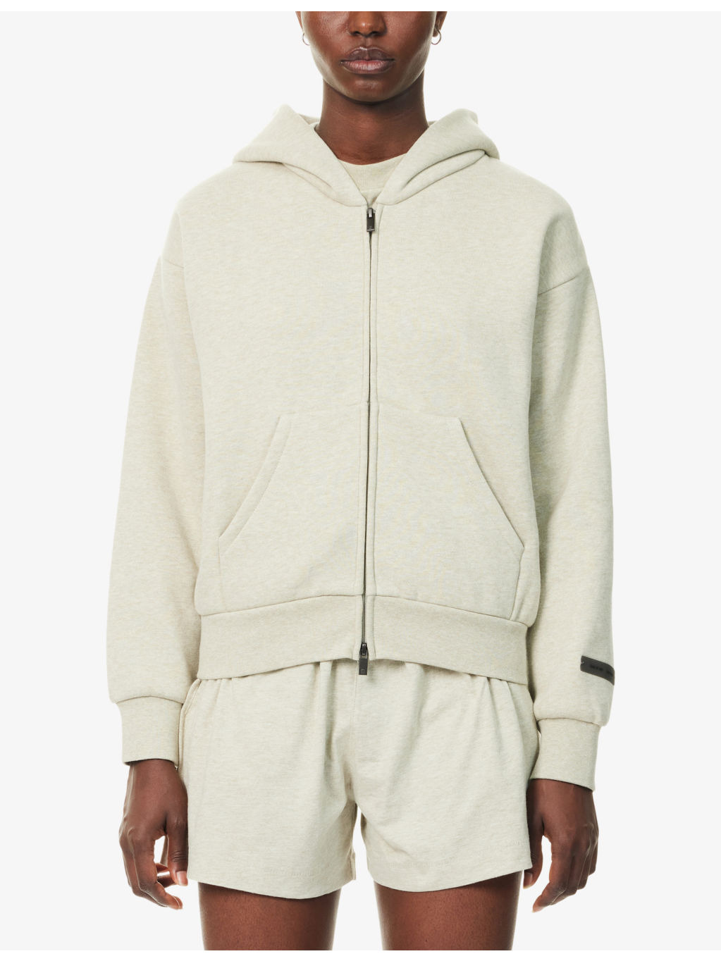 Embossed-Branding Classic-Fit Cotton-Blend Hoody - 3