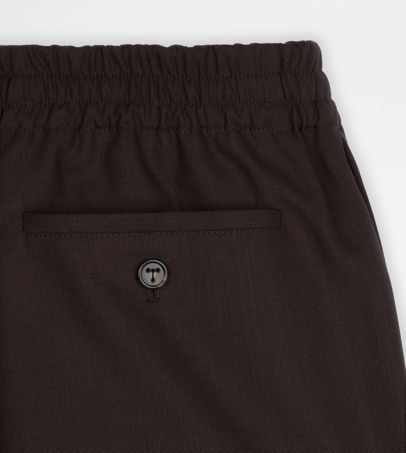 PANTS IN WOOL WITH DRAWSTRING - BROWN 3