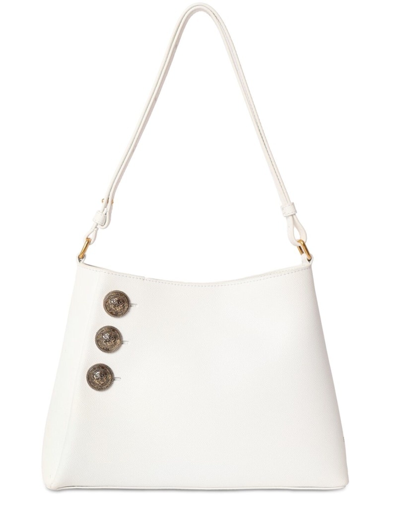 Emblème grained leather shoulder bag - 1