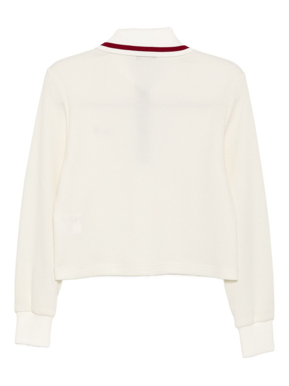 logo-embroidered polo top - 2