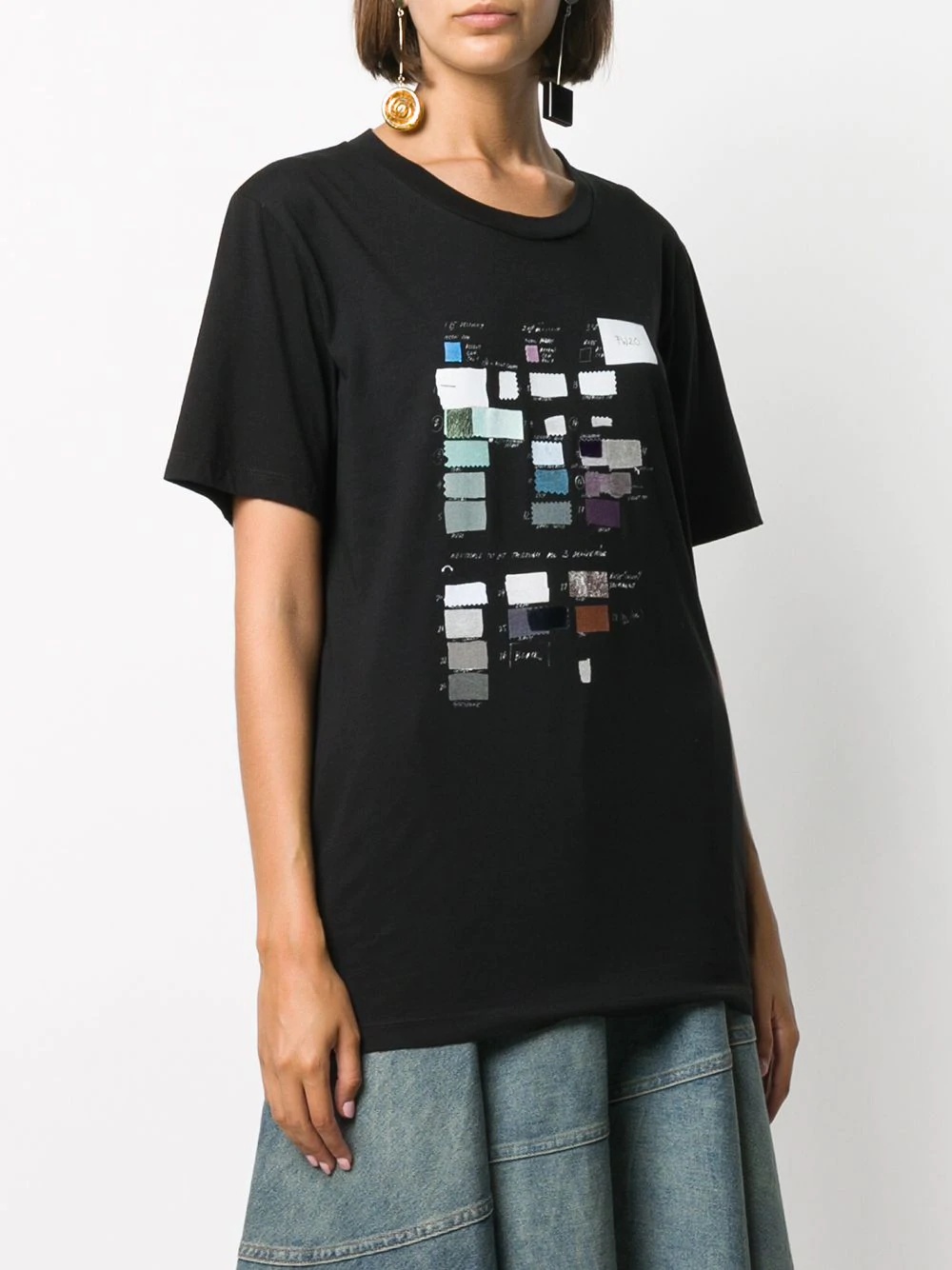 swatch print T-shirt - 3