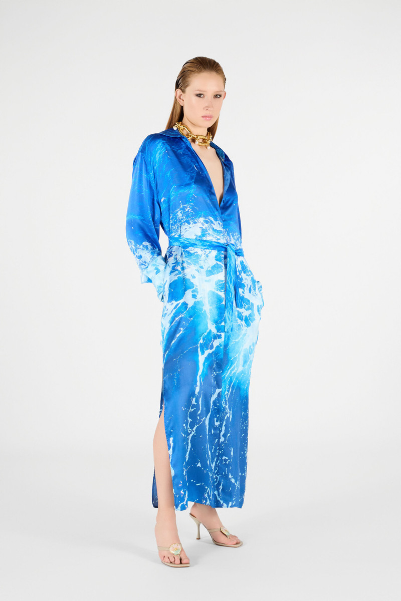 Roberto Cavalli Stretto di Messina Print Dress outlook