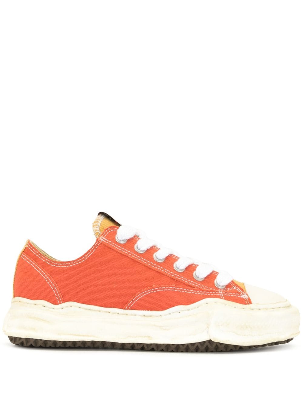 colour-block cotton sneakers - 1