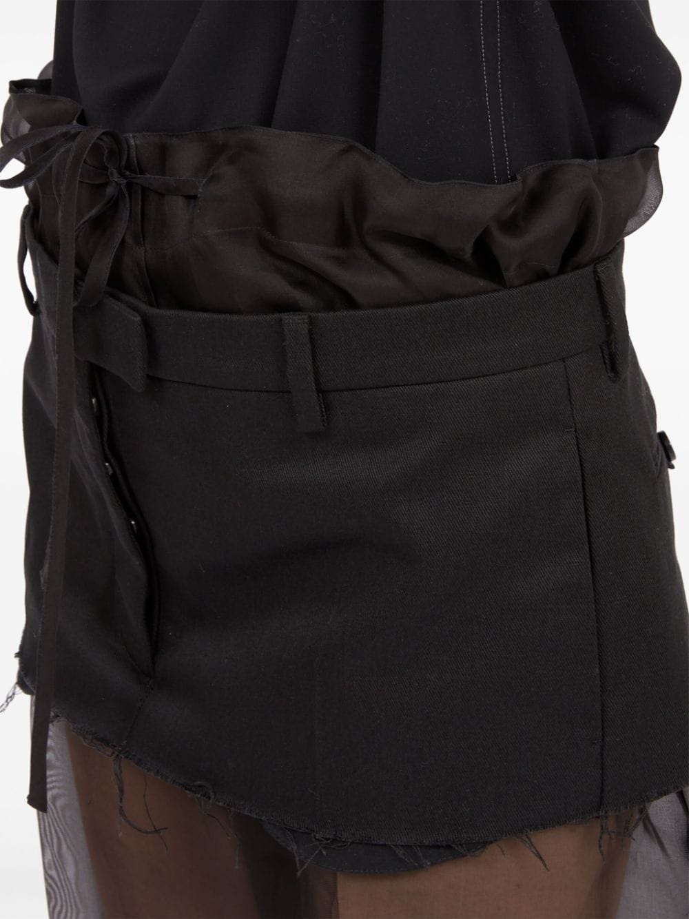deconstructed layered midi skirt - 7