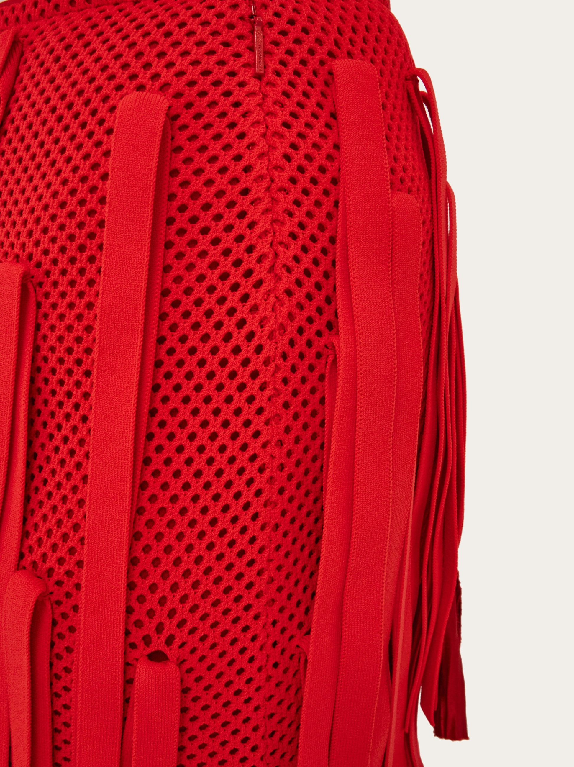 Mesh skirt with flower detail - 5