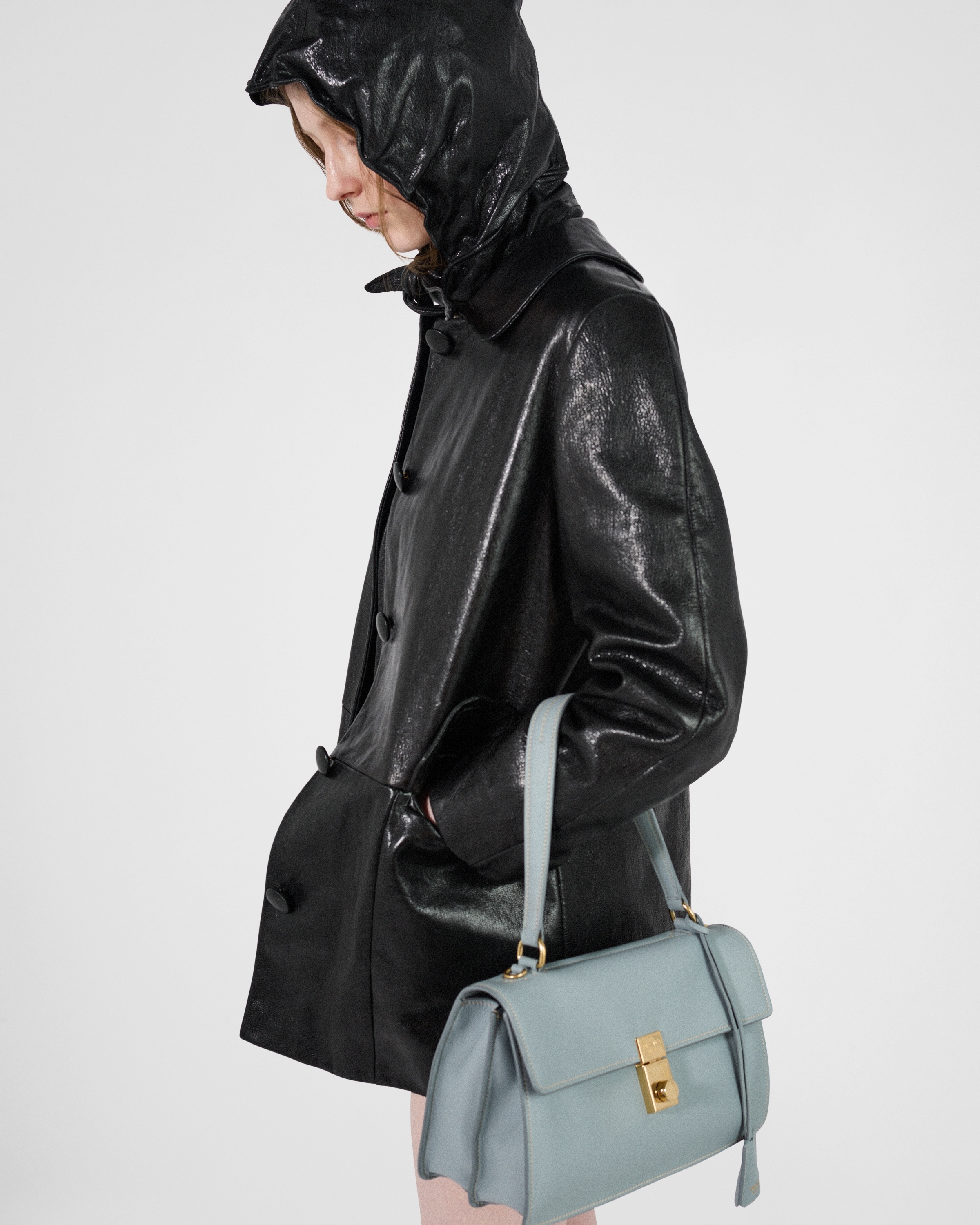 Prada Soft Sound medium leather shoulder bag - 7