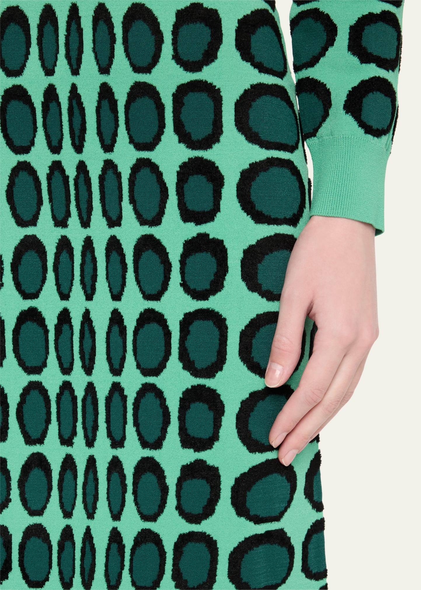 Wiggle Dot Jacquard Midi Tank Dress - 5