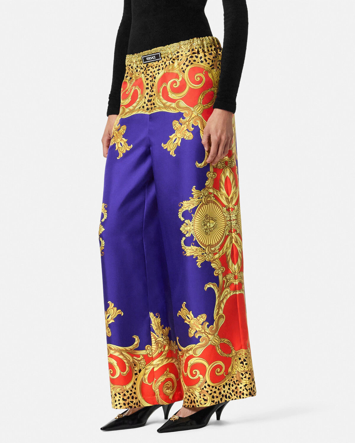 Cheetah Barocco Silk Pants - 4