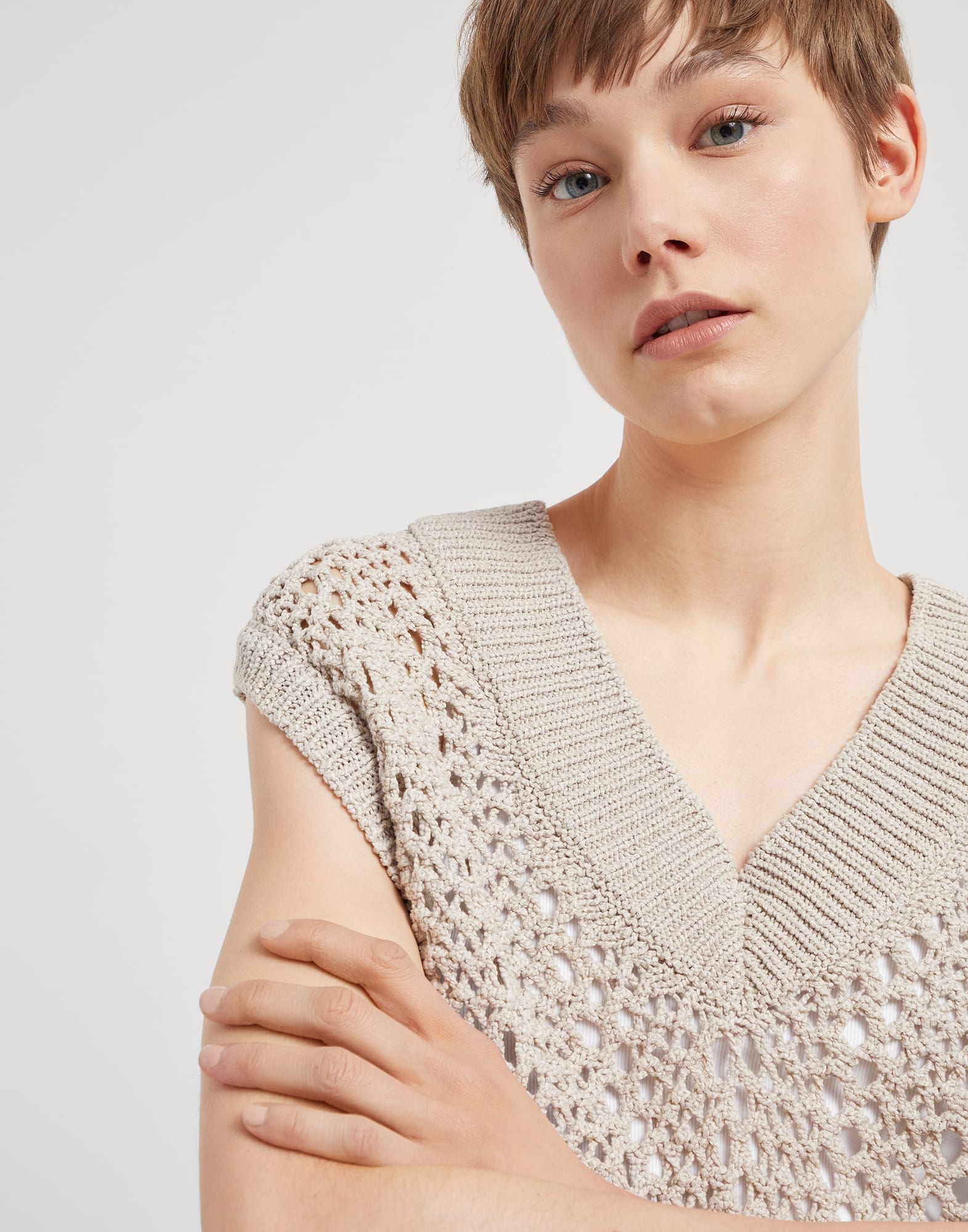 Techno cotton mesh knit top - 3