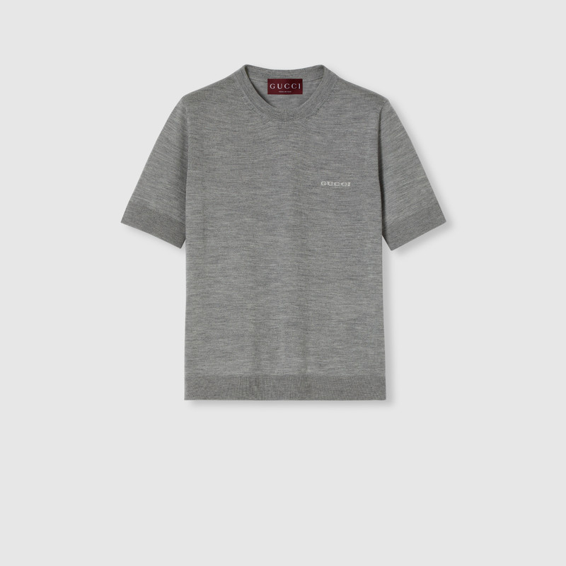 Cashmere silk top with intarsia 1