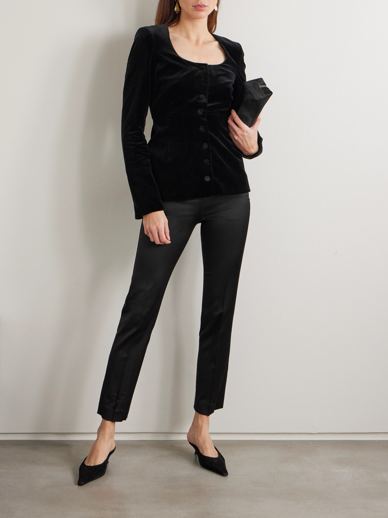 LIBEROWE Amber Wool-blend Velvet Blouse outlook