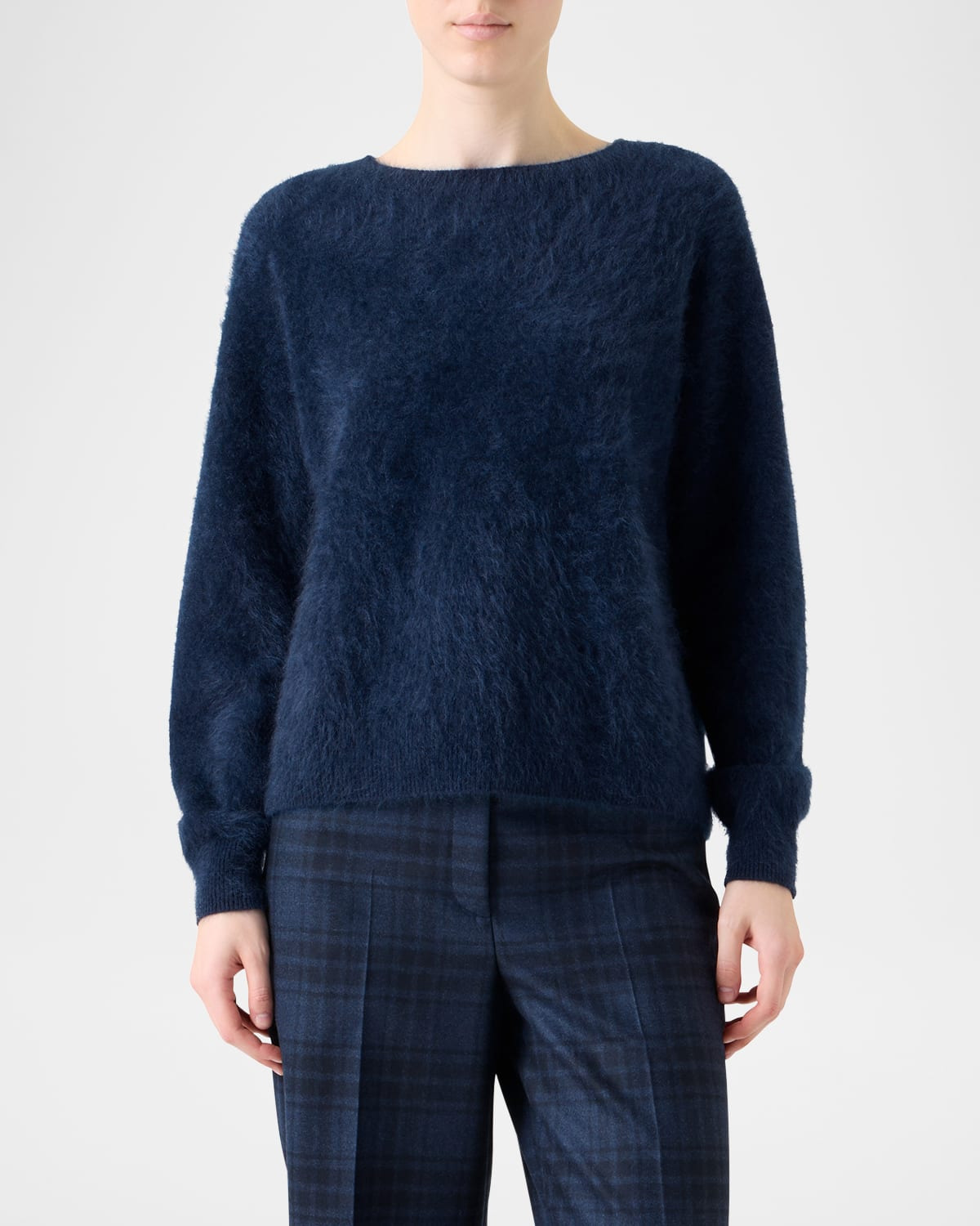 Brushed Cashmere Crewneck Sweater - 4