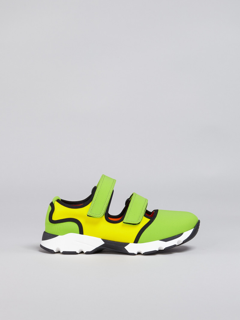 YELLOW AND GREEN TECHNO FABRIC SNEAKER 1