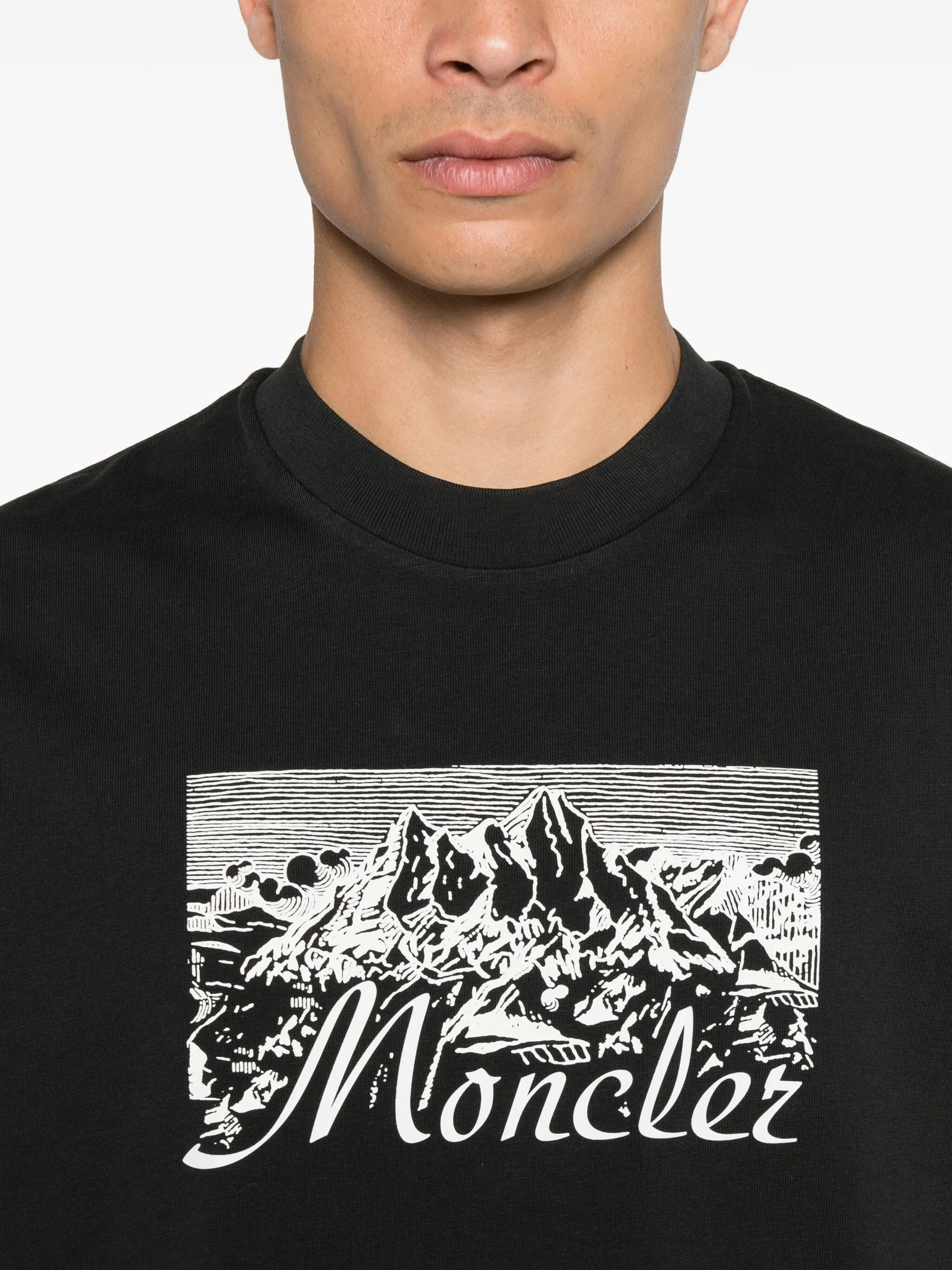 Moncler Mountain-print T-shirt - 4