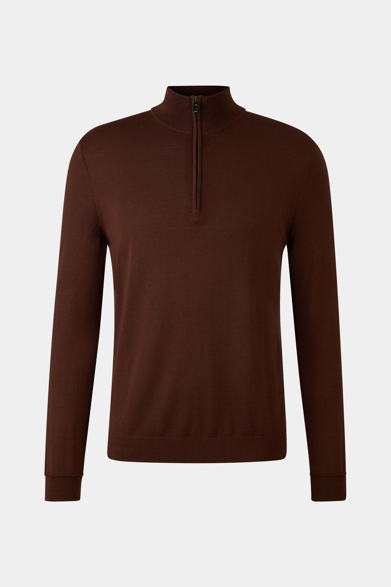 Ouri knitted troyer in Wine red 1