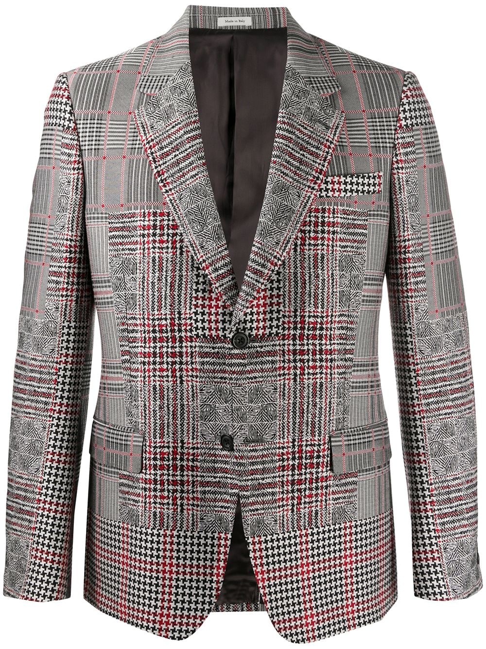 patchwork prince of wales blazer - 1