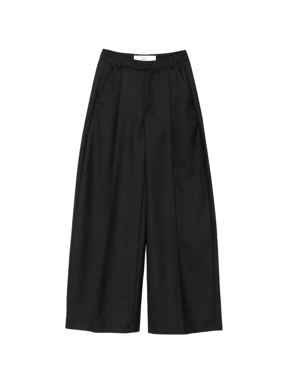 pleated wide-leg trousers - 1
