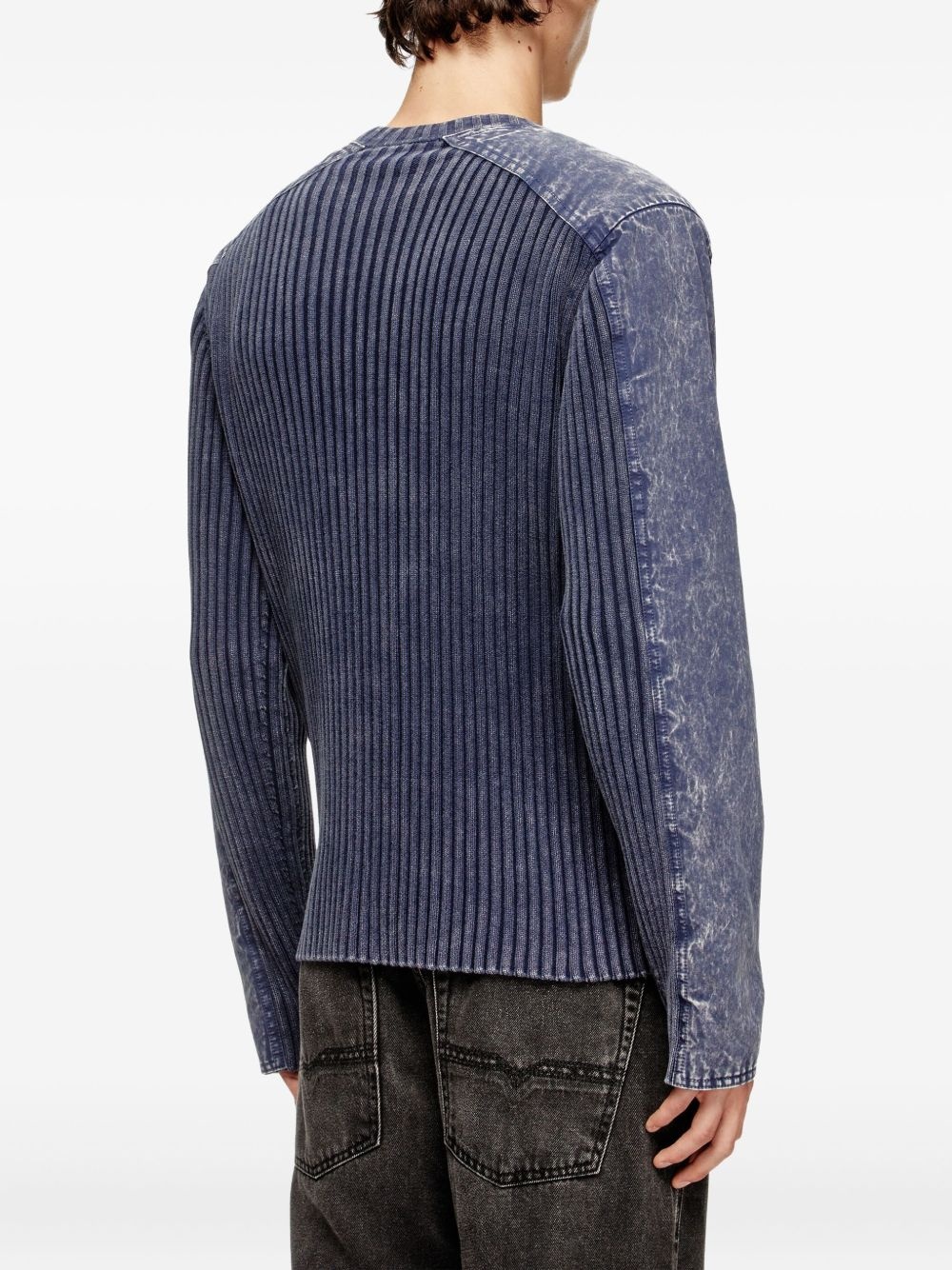 ribbed zip-up cardigan - 4