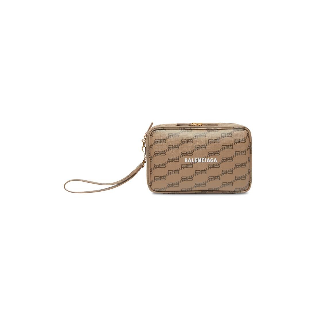 signature pouch with handle bb monogram coated canvas - 1