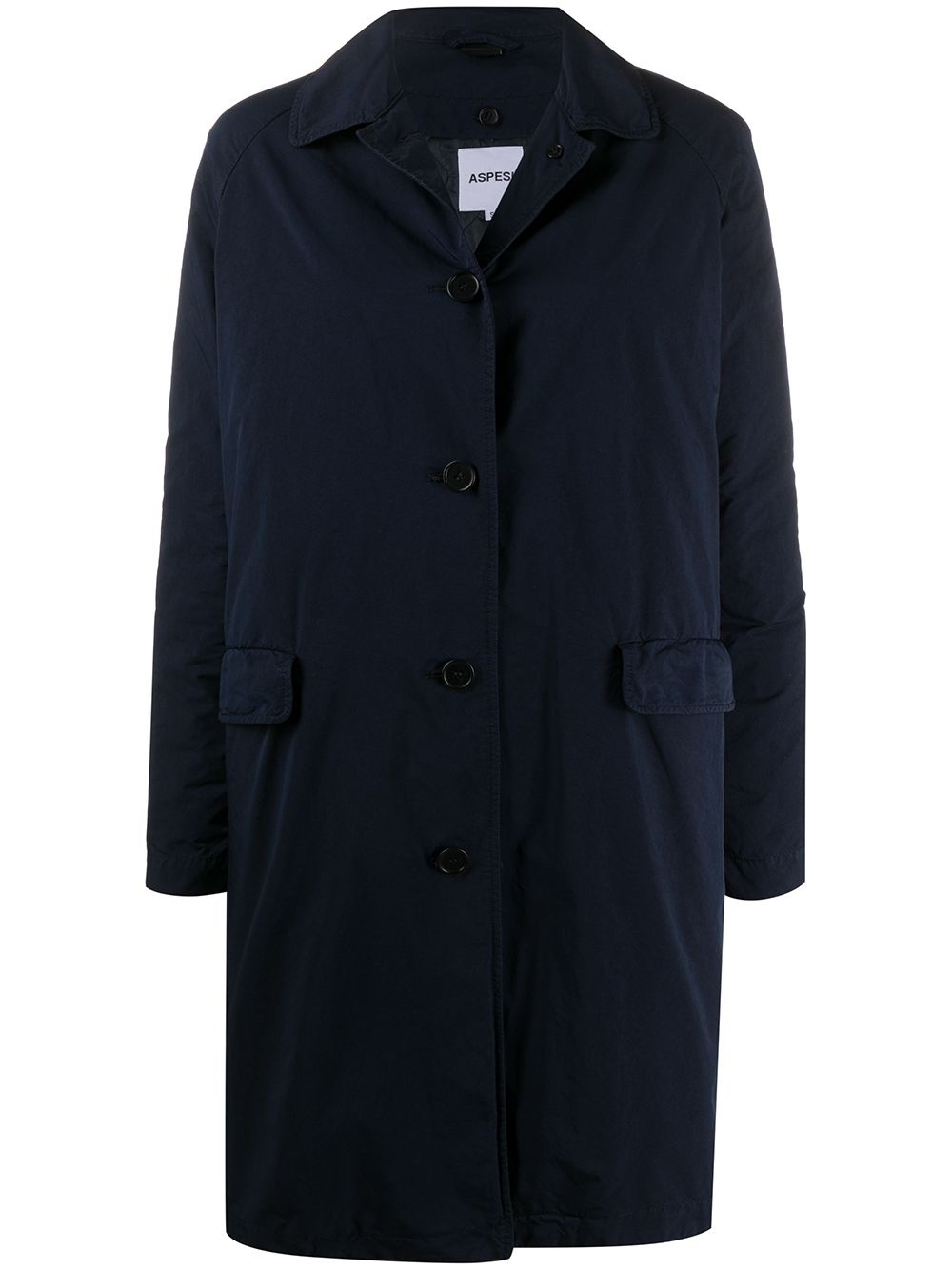 long sleeve buttoned up coat - 1