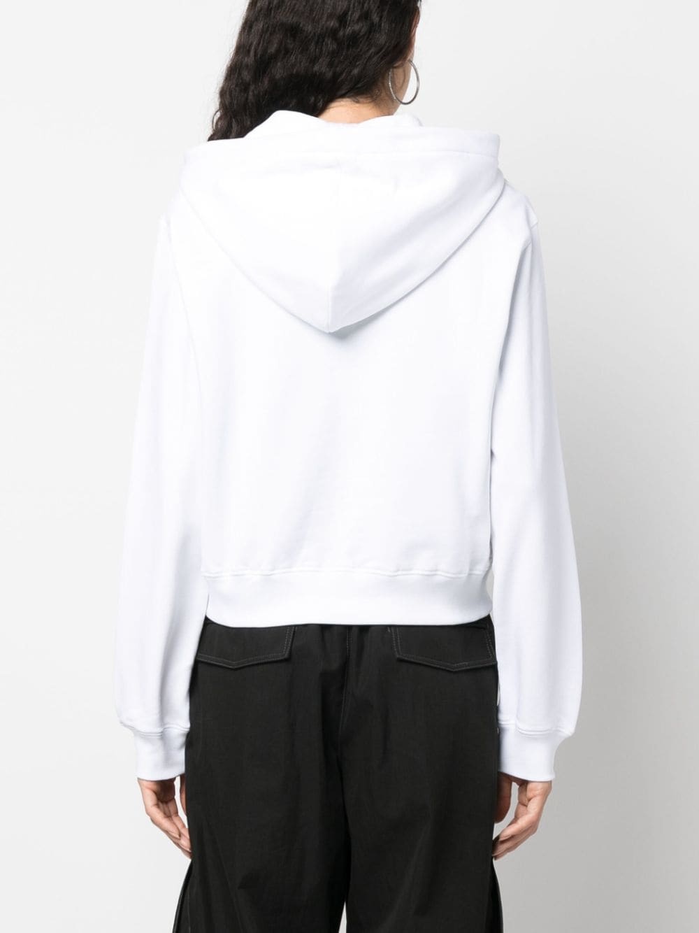 logo-print organic cotton hoodie - 4