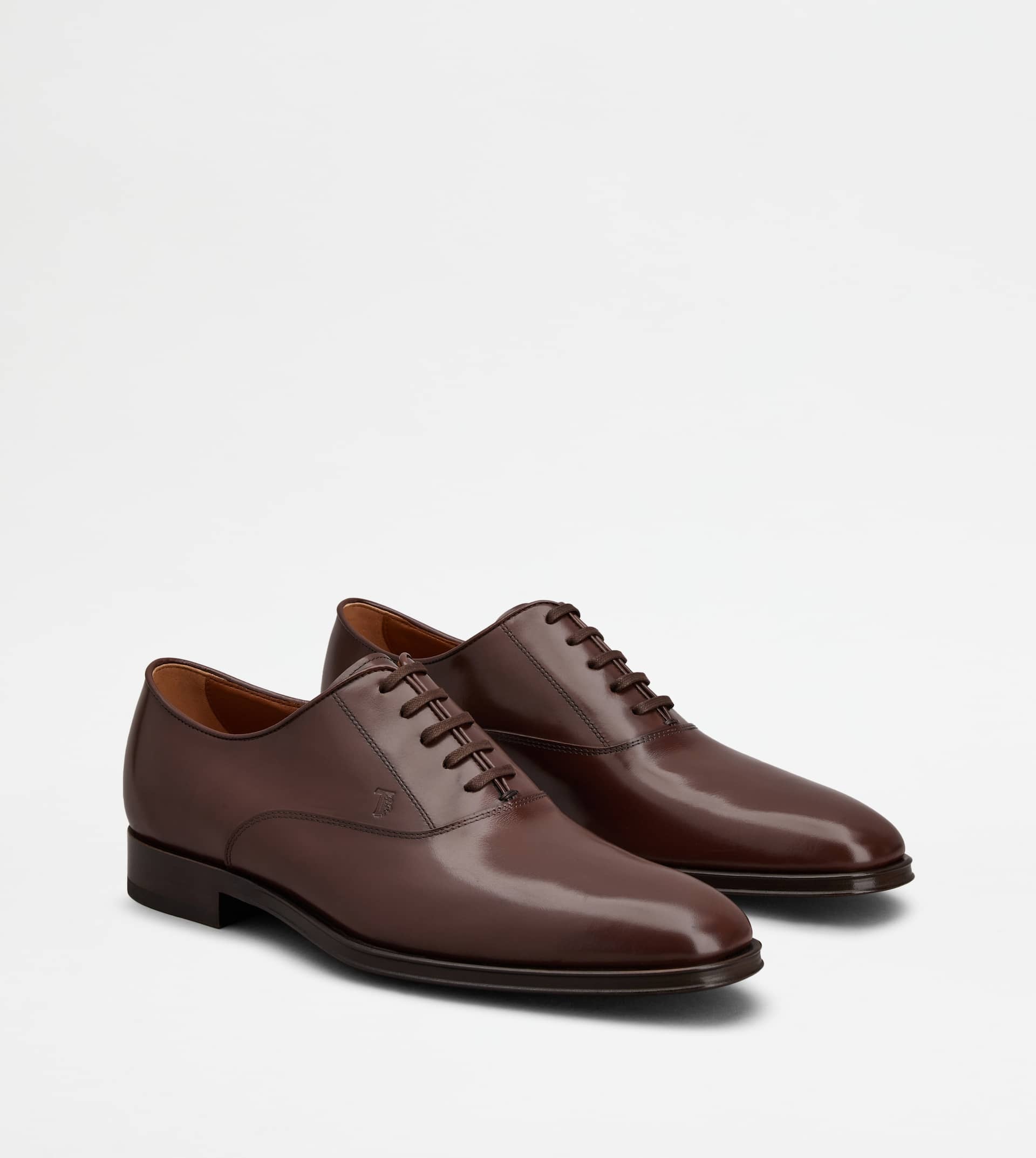 LACE-UPS IN LEATHER - BROWN - 3