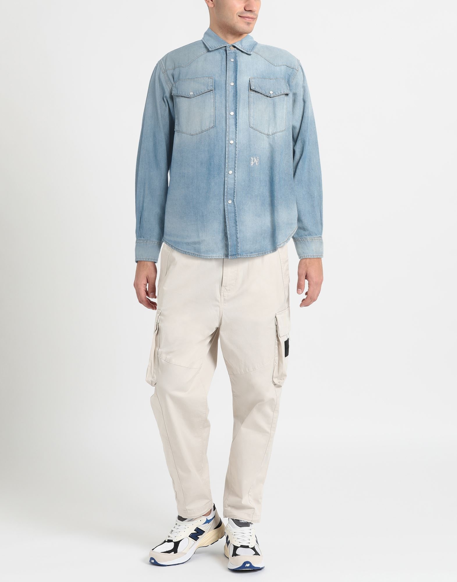 Blue Men's Denim Shirt - 2