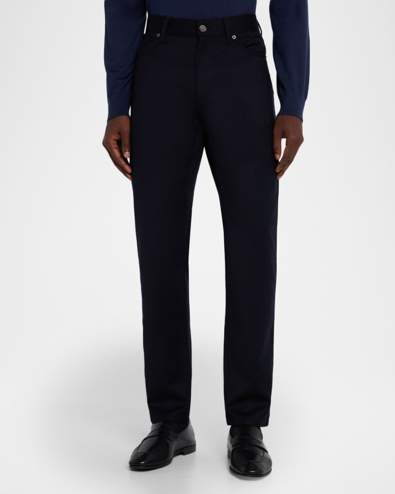 Men's Wool Straight Fit Five-Pocket Pants 4