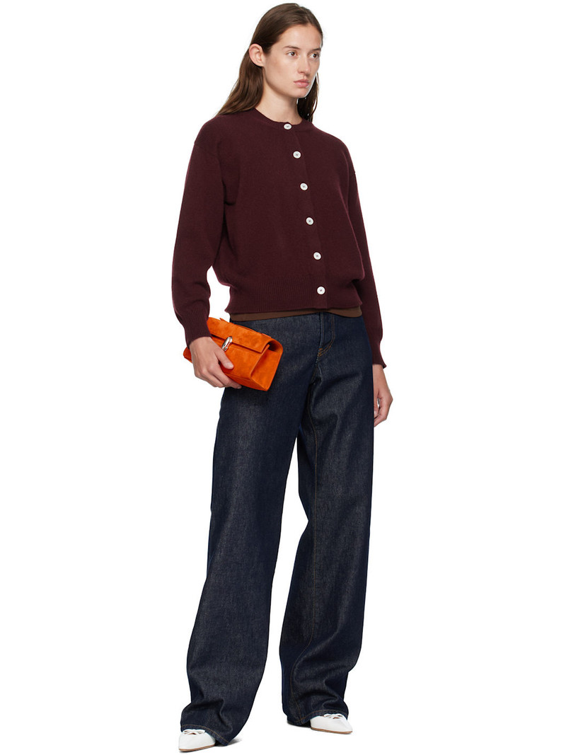 &DAUGHTER Burgundy Ada Crewneck Cardigan outlook