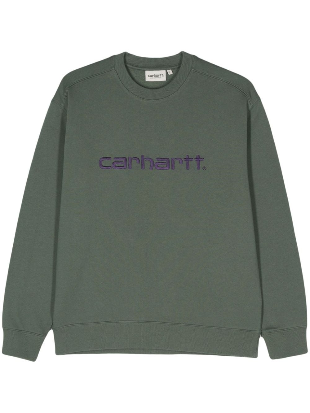 logo-embroidered sweatshirt - 1