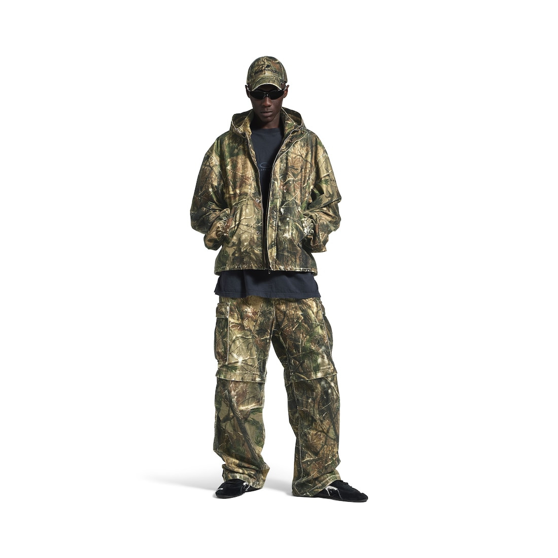 Men's Hooded Workwear Jacket in Brown - 2