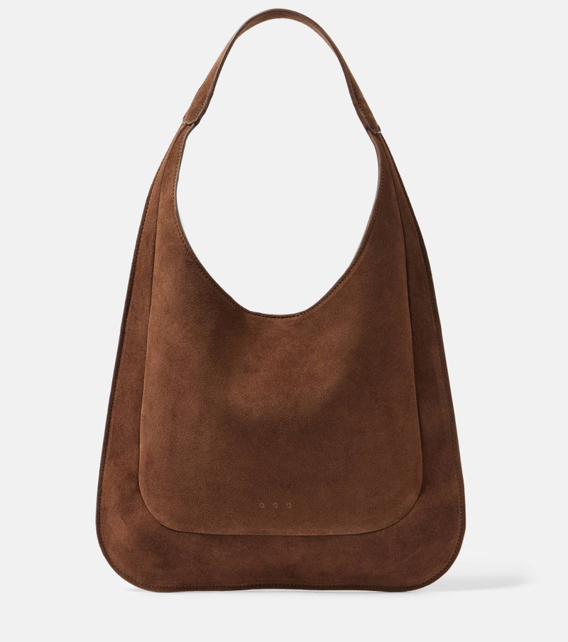 Midi suede shoulder bag 1