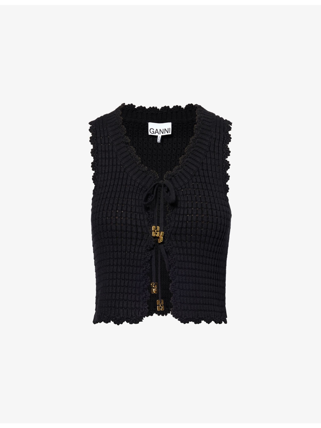 Textured-Knit Open-Front Knitted Cotton And Cashmere Top - 1