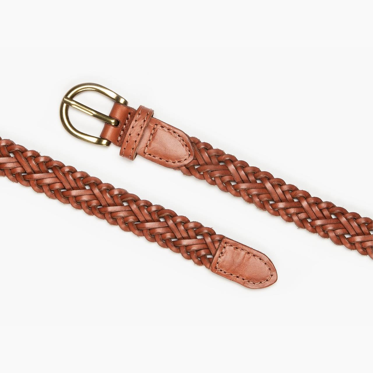 WOMEN'S LEATHER BRAIDED BELT - 2