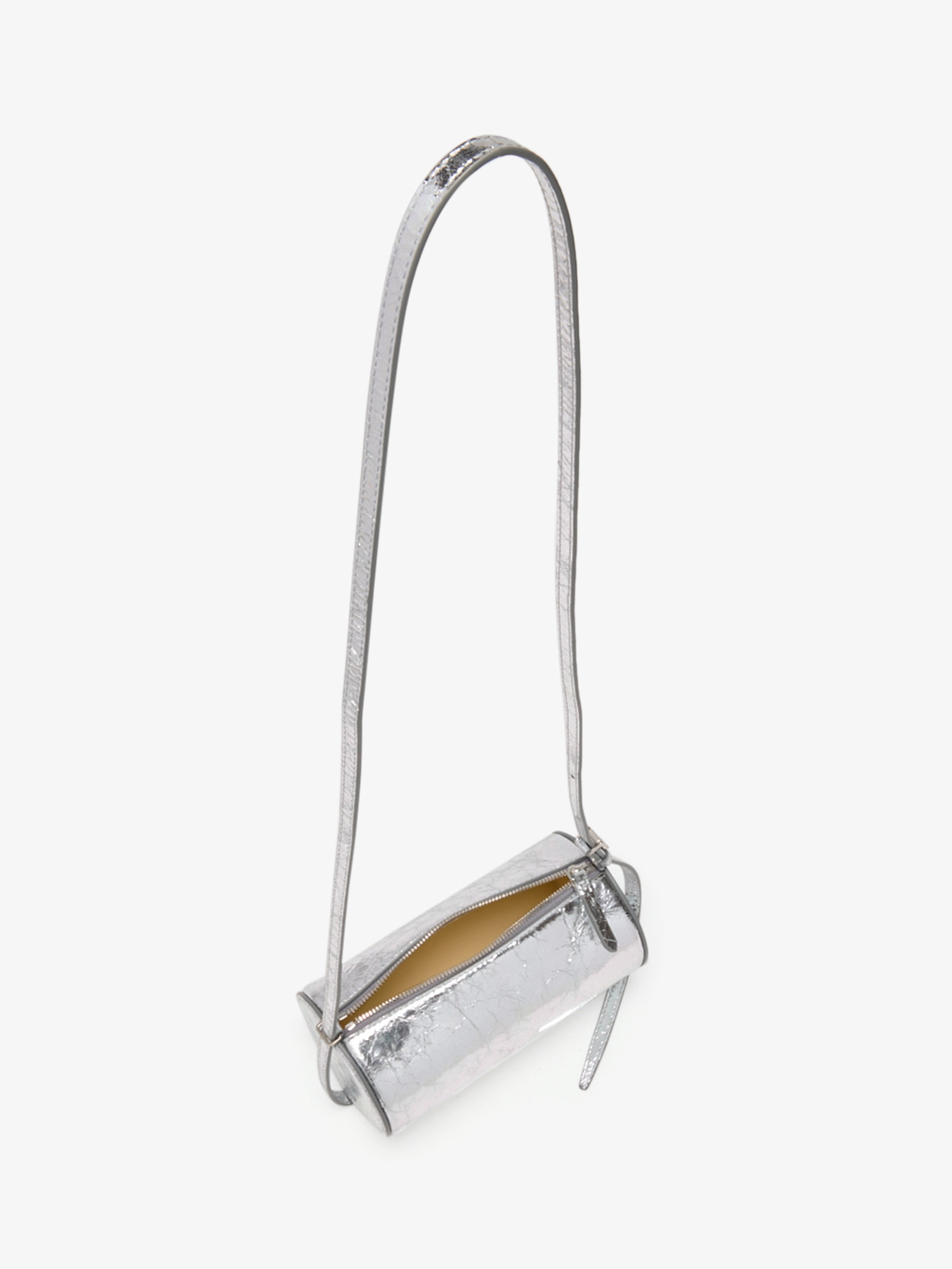 Crossbody Silo Bag in Crinkle Metallic - 5