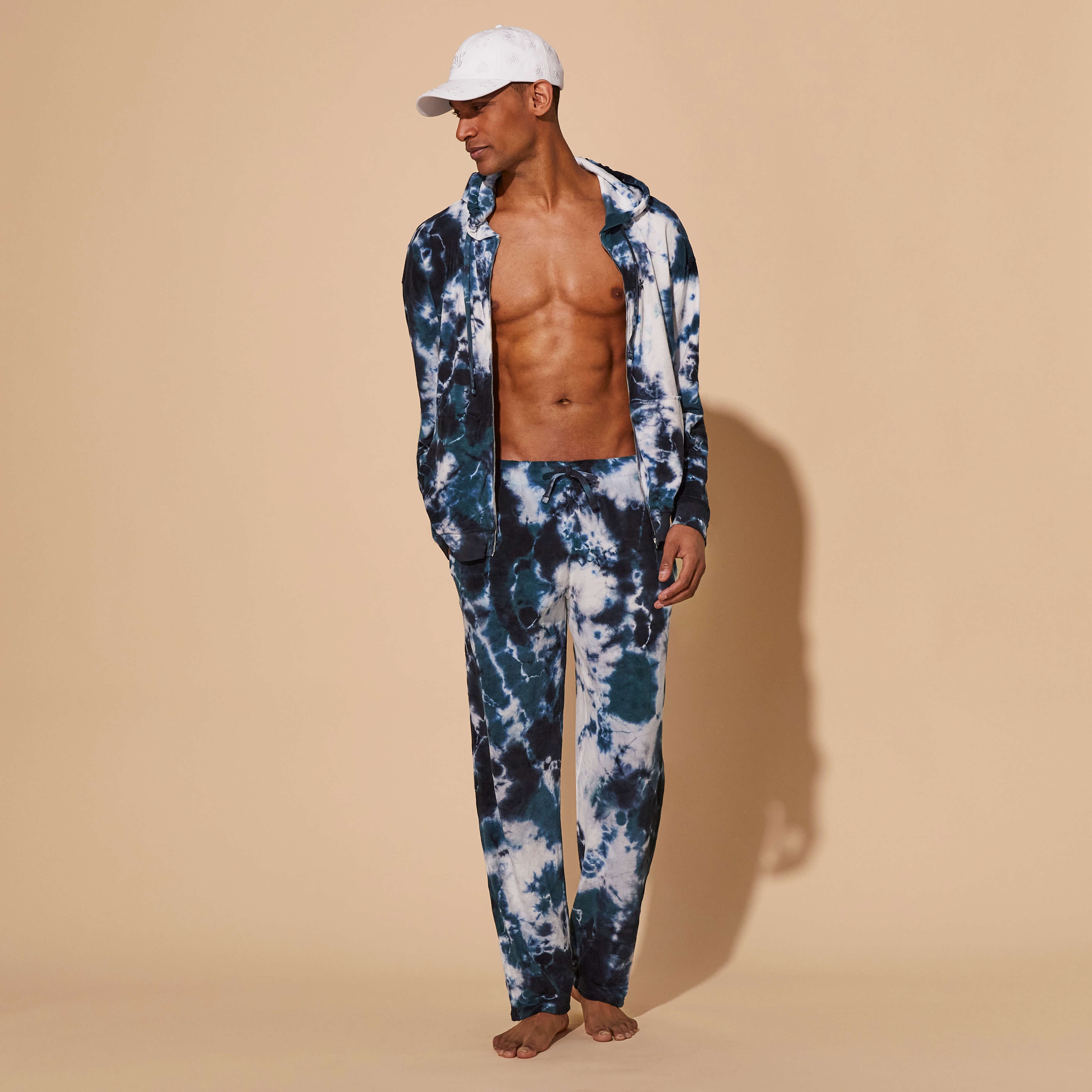 Men Terry Pants Rough Ocean Tie and Dye - 5