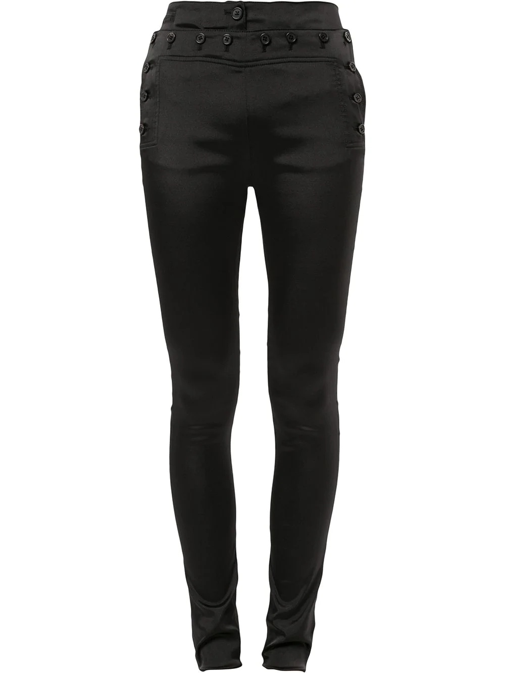 high-waisted skinny trousers - 1