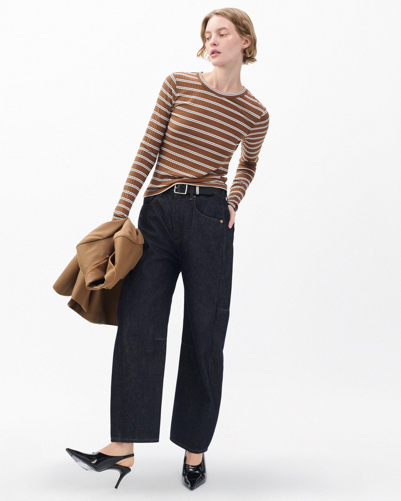 Luca Striped Ribbed Long-Sleeve Tee 6
