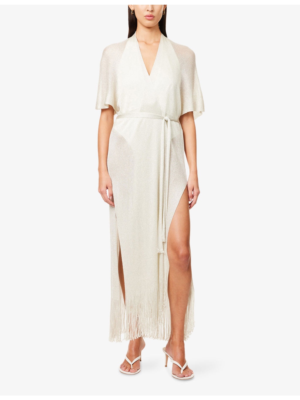 Zarelia Fringed Knitted Vest - 3