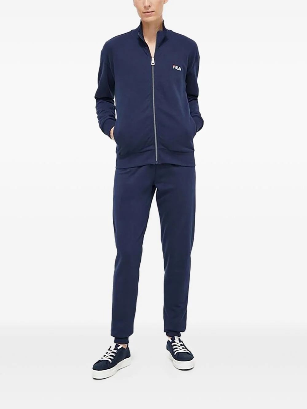 embroidered-logo zip-up tracksuit - 1