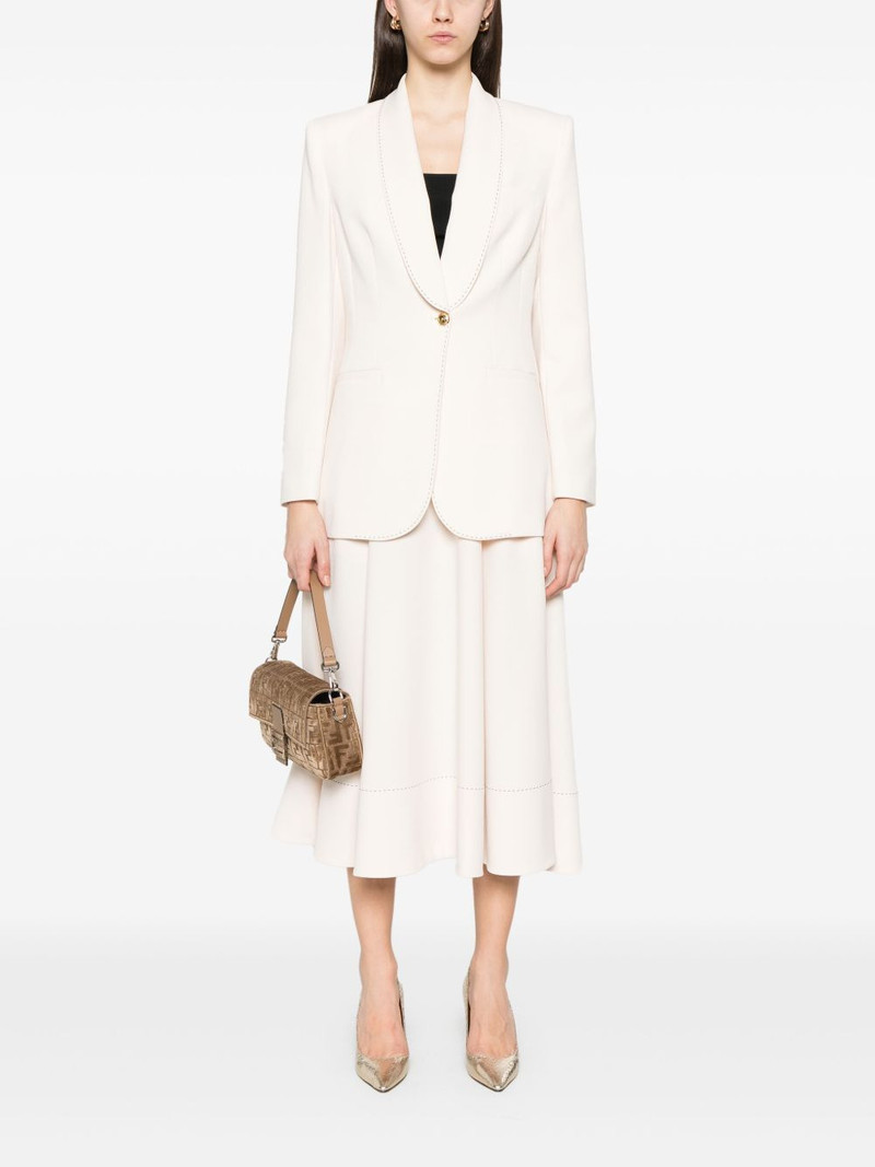 ELISABETTA FRANCHI contrast-stitch crepe blazer outlook