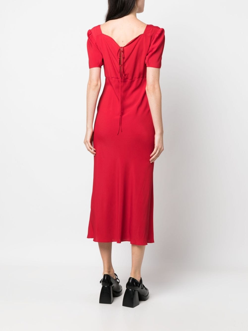 V-neck midi dress - 5