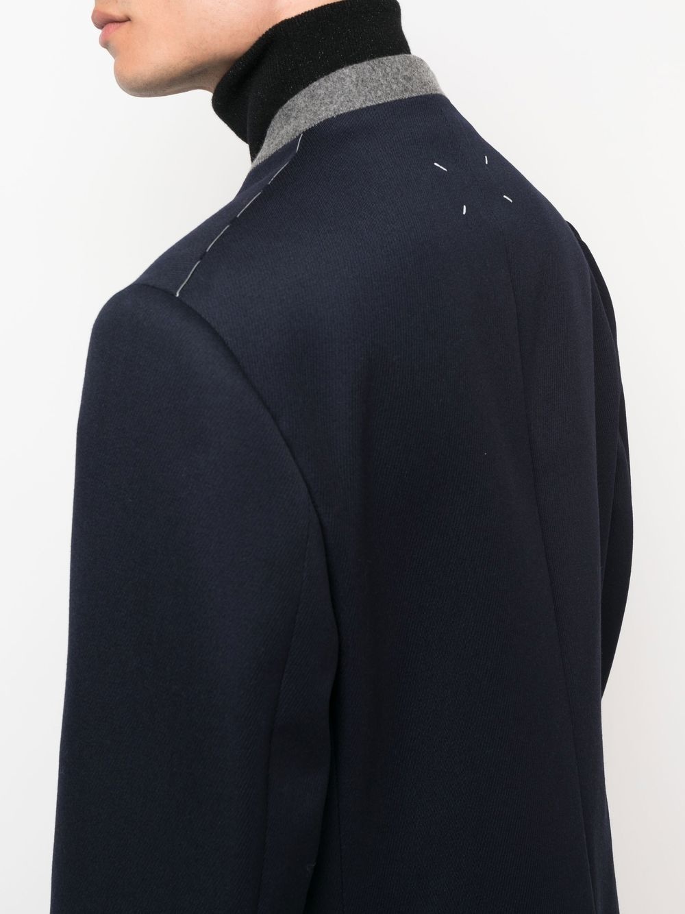 single-breasted wool coat - 5