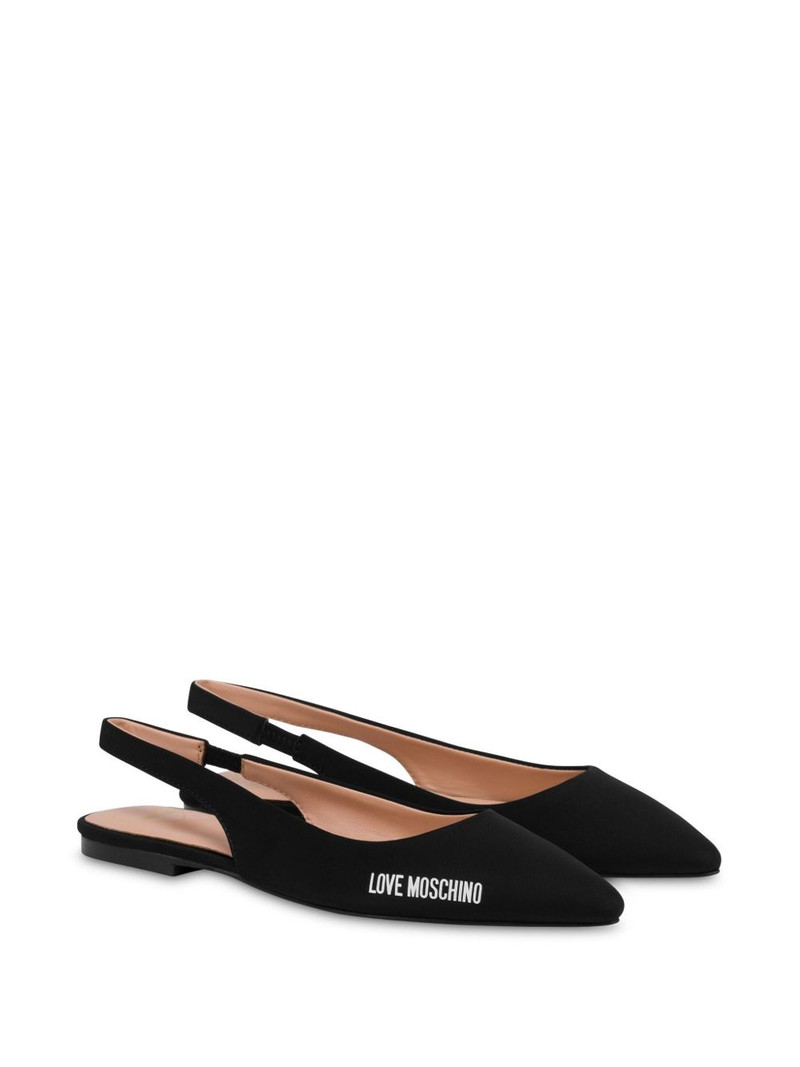 Moschino leather ballerina shoes outlook