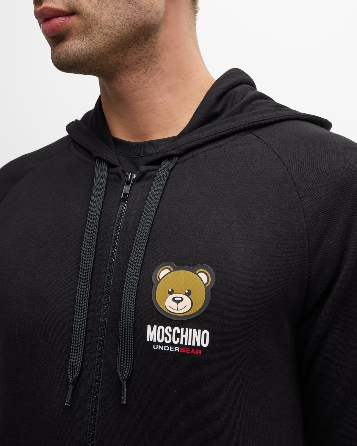 Men's Bear Logo Zip Hoodie - 5